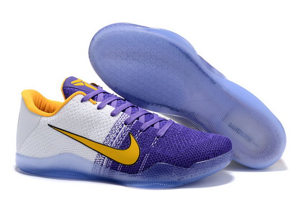 Nike Flyknit Kobe 11 Shoes Yellow Purple White Australia